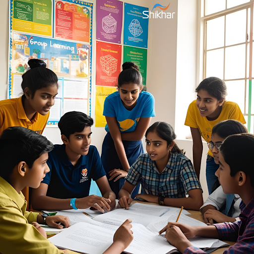 Students learning at Shikhar Classes Indore classroom