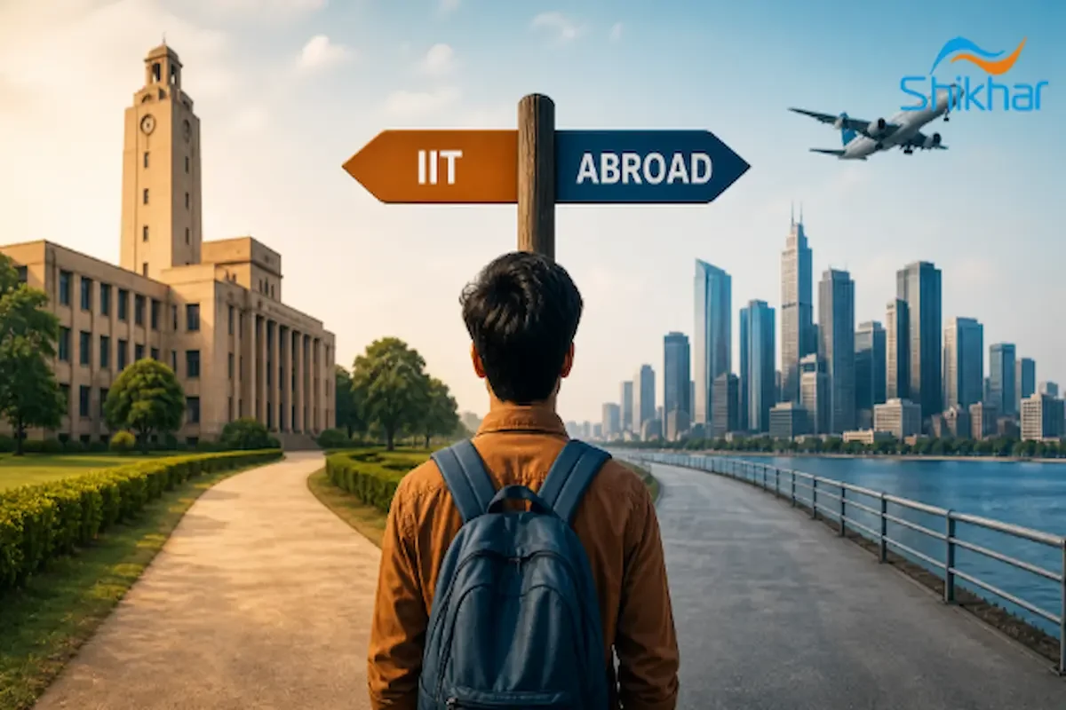 Comparison of study options at IIT vs studying abroad for Indian students