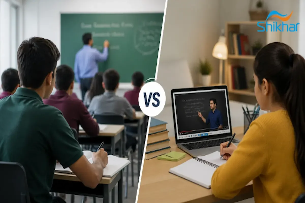 Classroom and online learning comparison for NEET exam preparation
