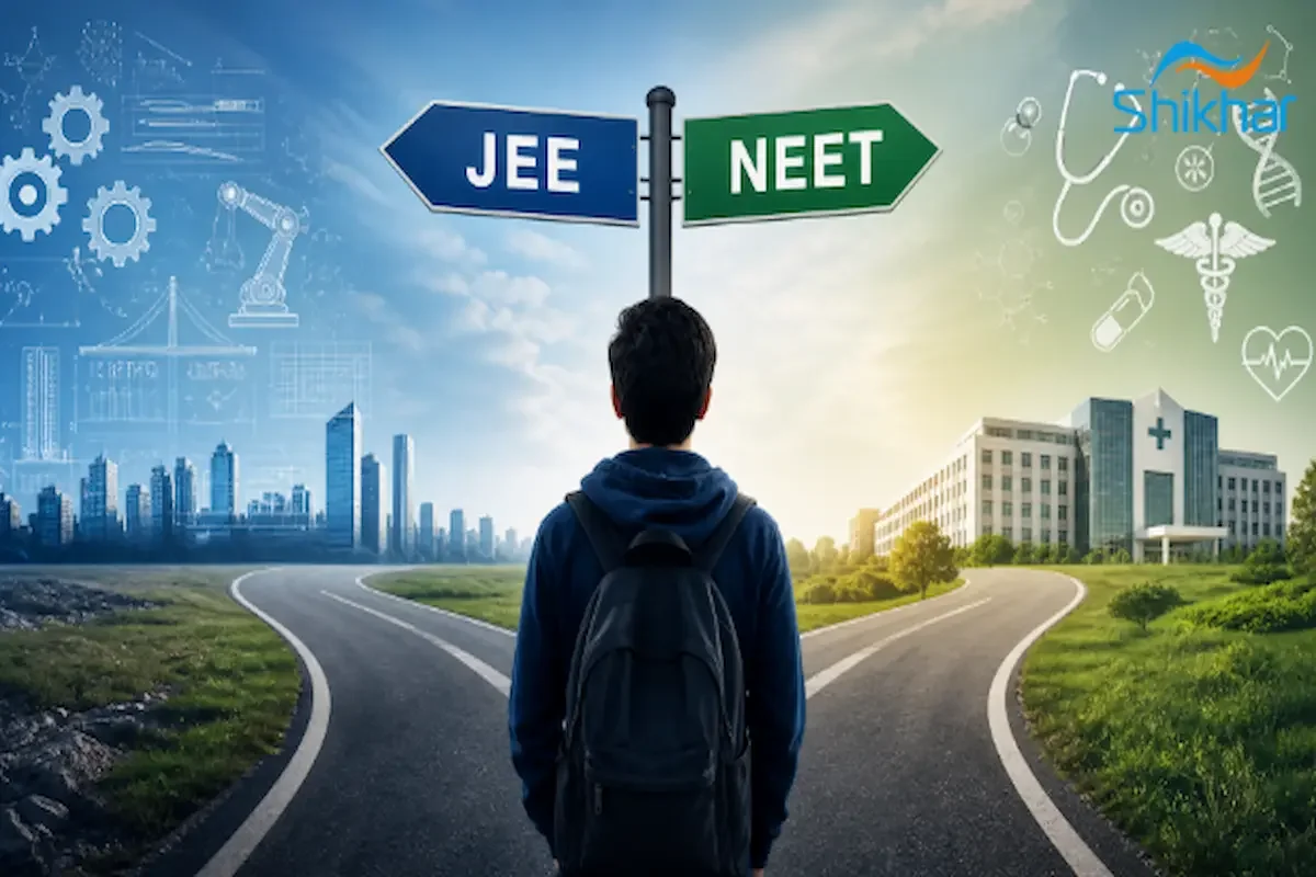 Comparison of JEE and NEET exams with career pathways